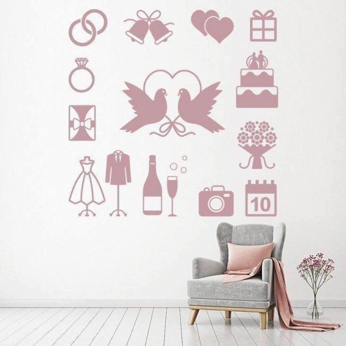 GENERICO - Decomural Wedding Love Engagement Set WS-45633