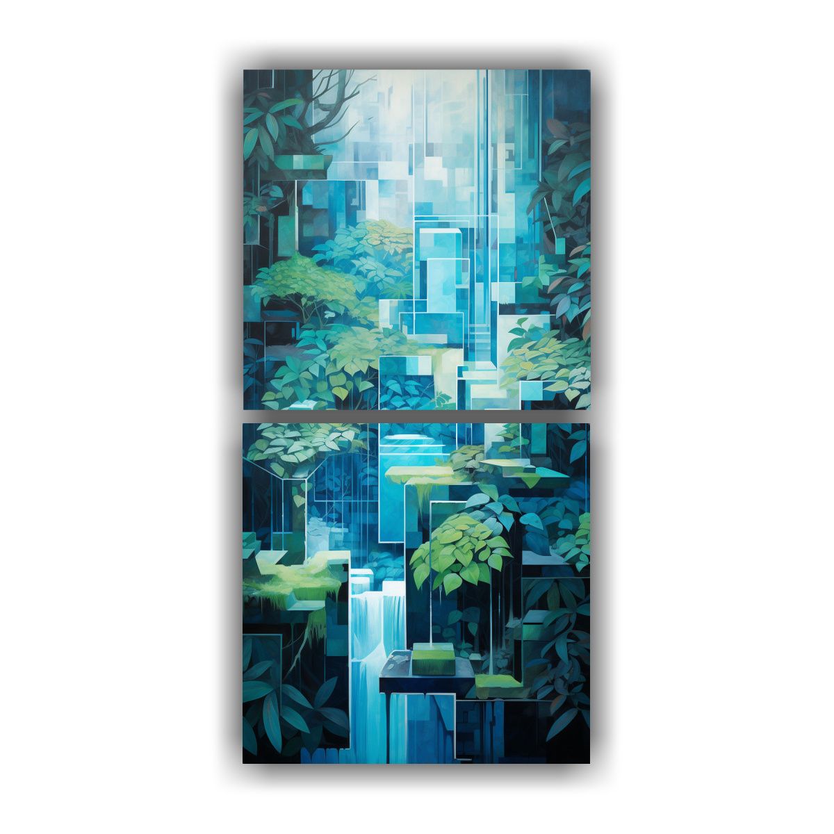 GENERICO - Cuadro Decorativo Moderno Con Geometrías En 80x160 Cm