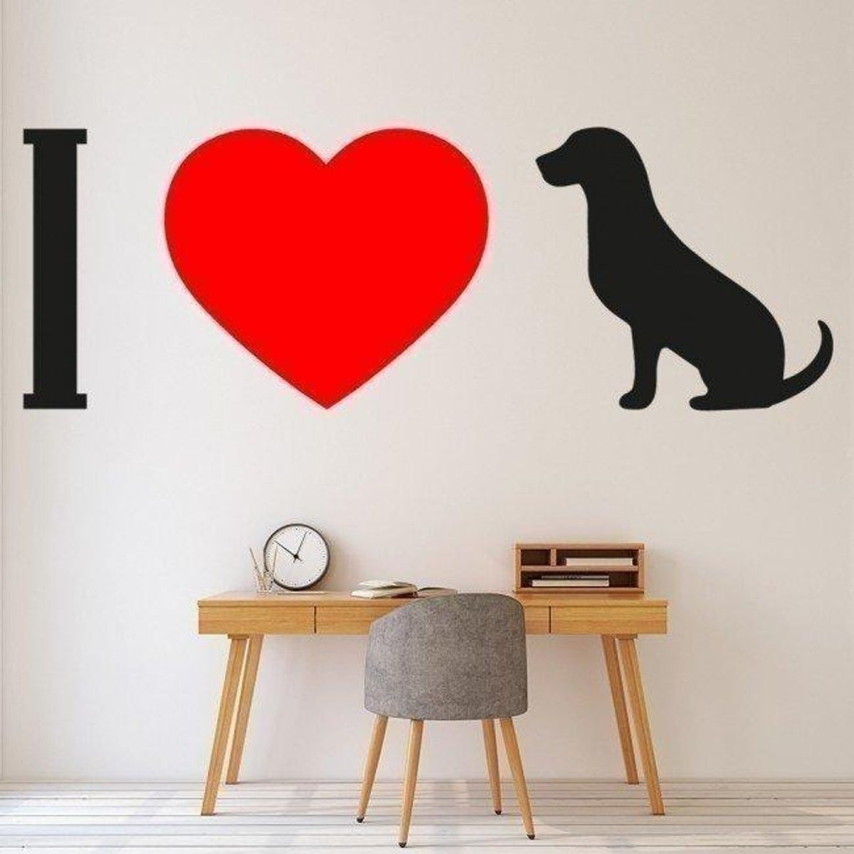 GENERICO - Decomural I Love Dogs Pet Animals WS-45650
