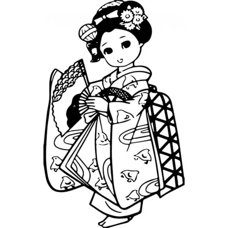 GENERICO - Decomural Geisha Girl Japanese WS-35518