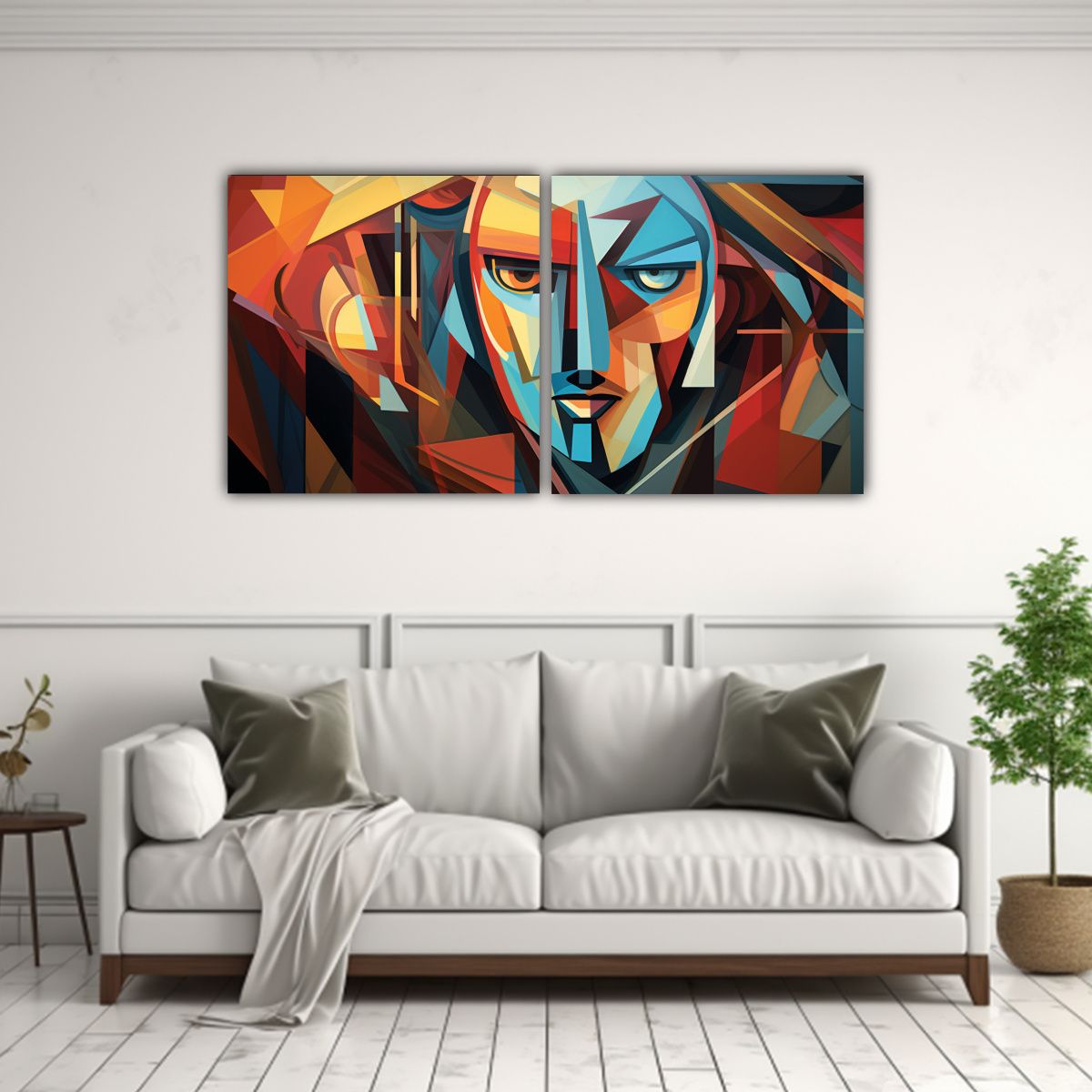 GENERICO - Cuadros Abstractos Para Dormitorio Inspirados En 140x70 Cm