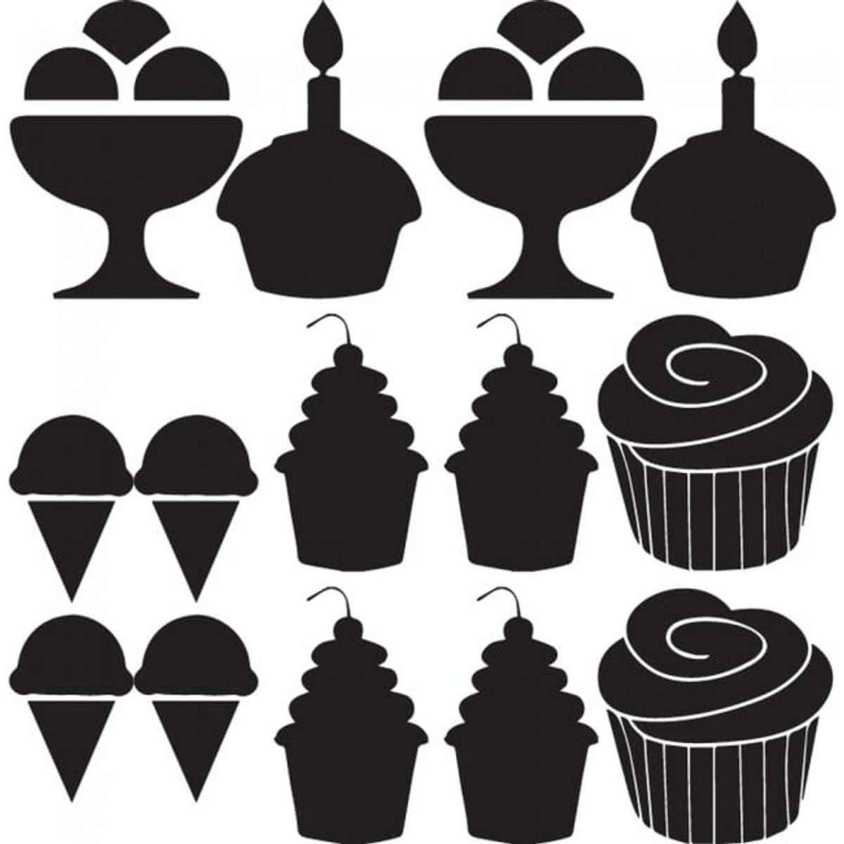 GENERICO - Decomural Cake Ice Cream Kitchen Cafe Set WS-33251