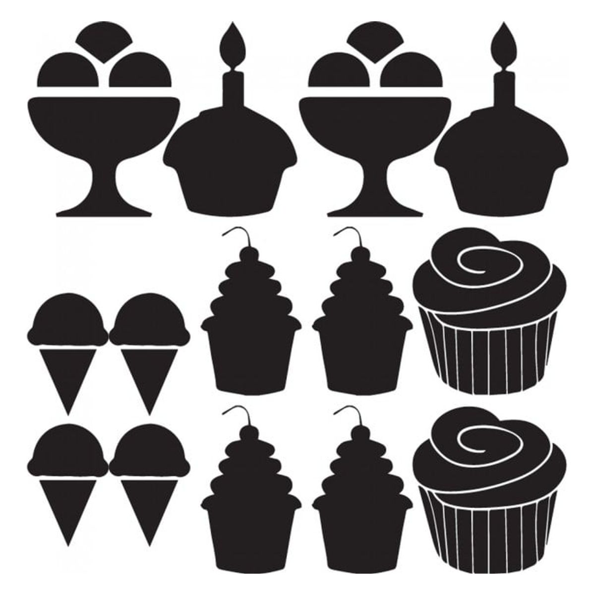 GENERICO - Decomural Cake Ice Cream Kitchen Cafe Set WS-33251