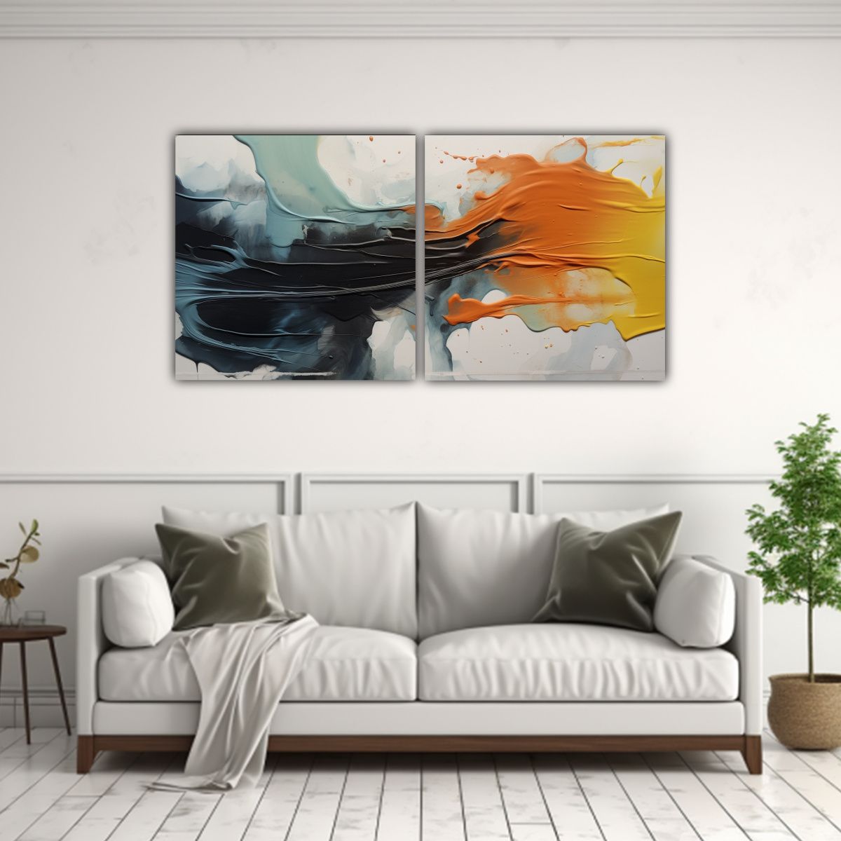 GENERICO - Pinturas Decorativas De Acuarela Con Trazos 120x60 Cm