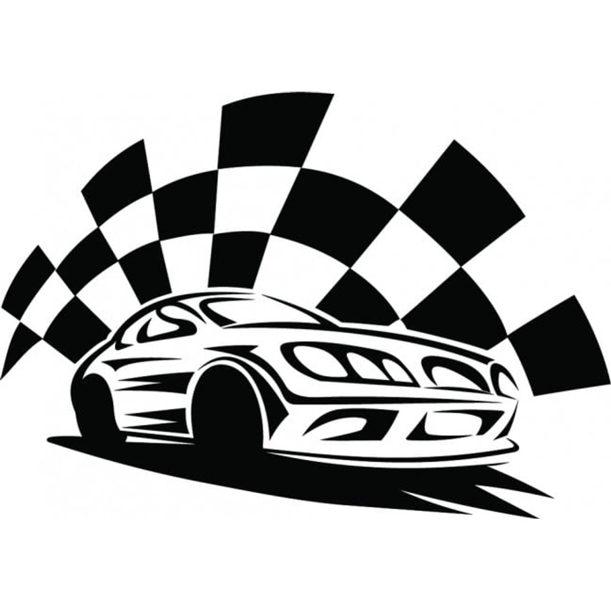 GENERICO - Decomural Race Car Chequered Flag WS-45853