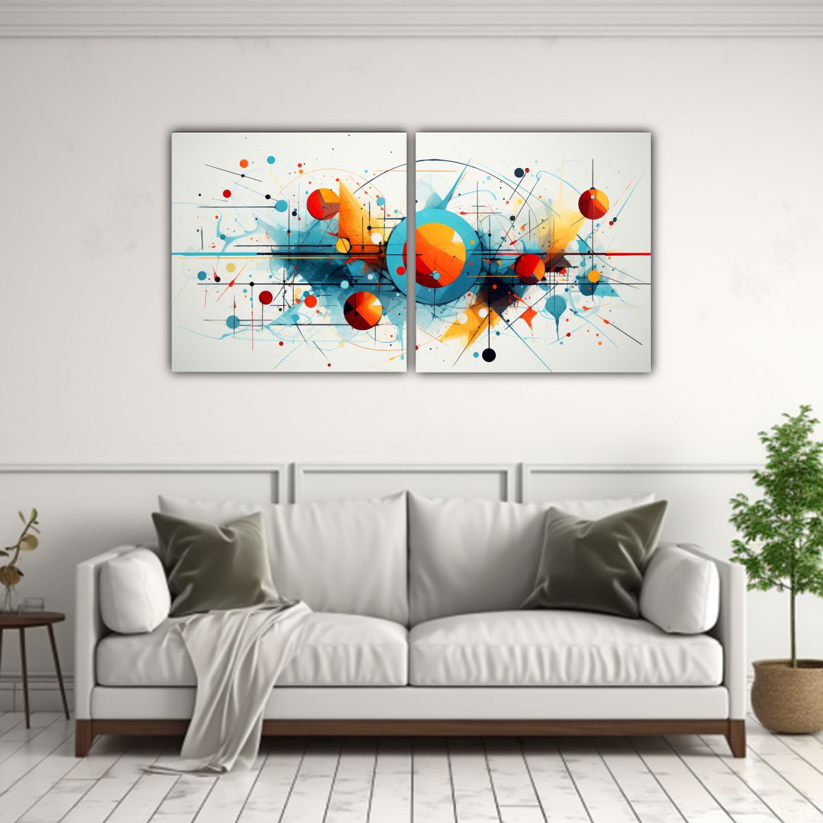 GENERICO - Pintura Abstracta Digital De Alta Resolución 120x60 Cm