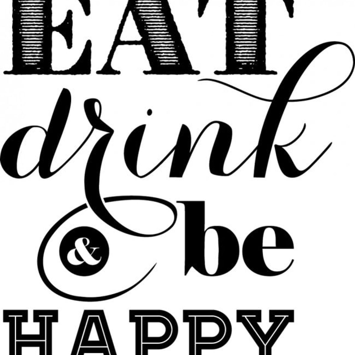 GENERICO - Decomural Eat Drink Be Happy Kitchen WS-46107