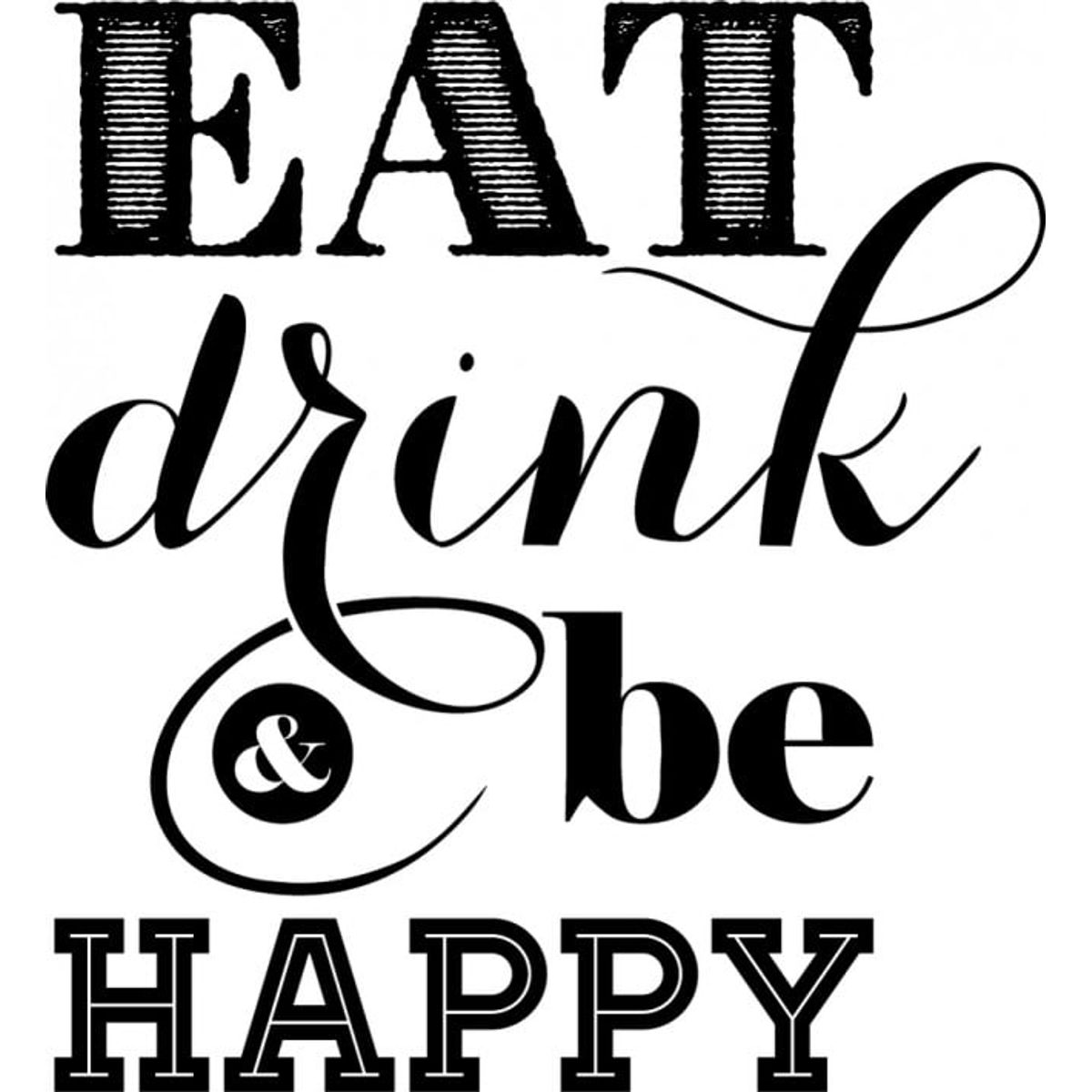 GENERICO - Decomural Eat Drink Be Happy Kitchen WS-46107