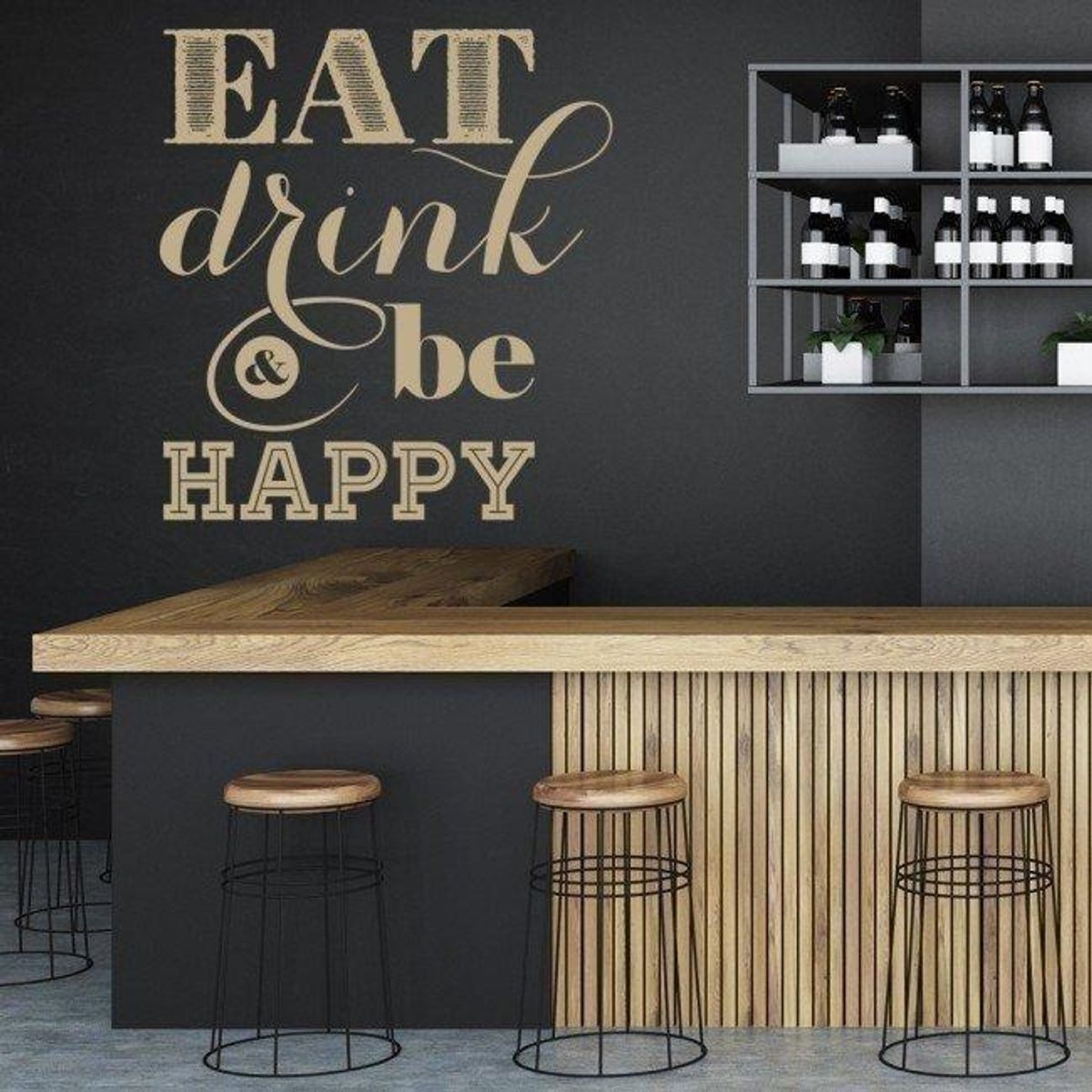 GENERICO - Decomural Eat Drink Be Happy Kitchen WS-46107