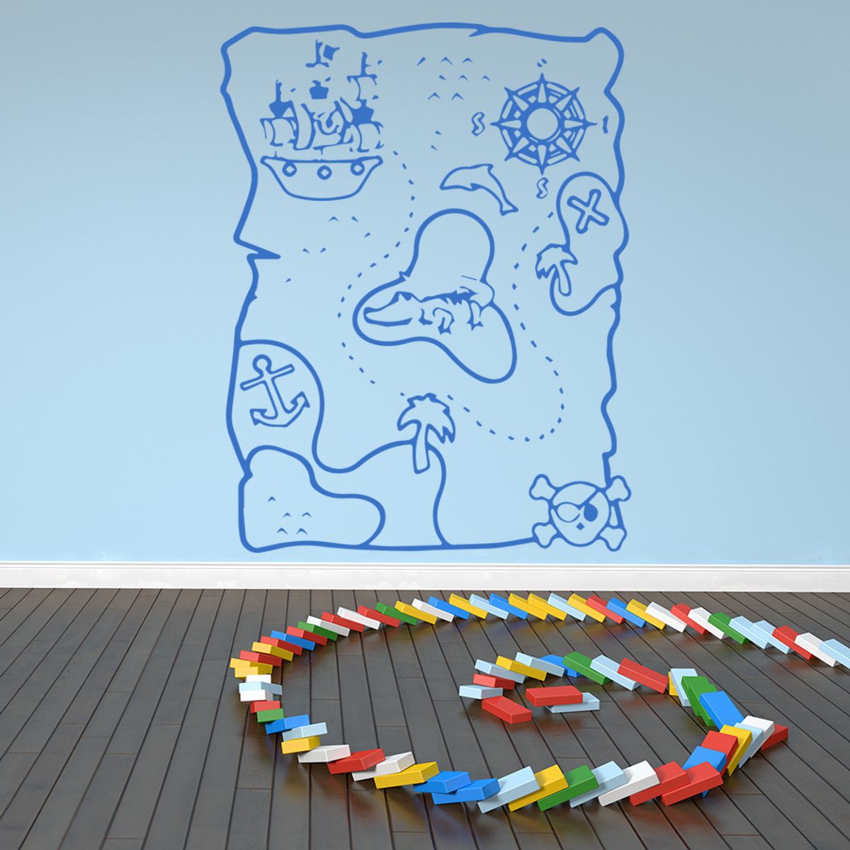 GENERICO - Decomural Treasure Map Pirate WS-35595