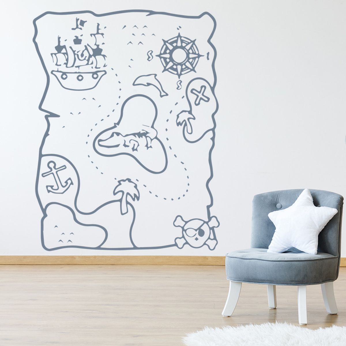 GENERICO - Decomural Treasure Map Pirate WS-35595