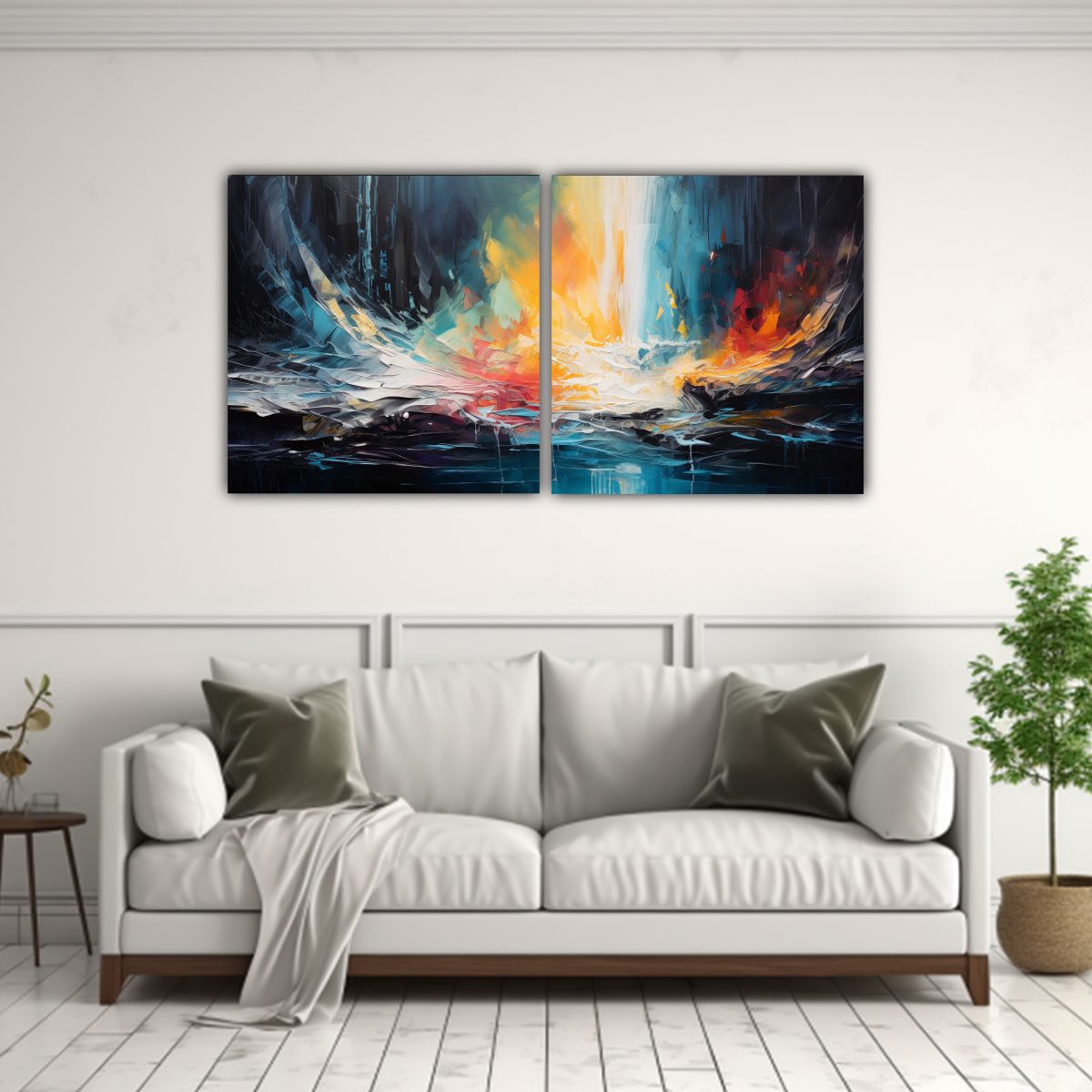 GENERICO - Pinturas Decorativas De Cascadas Emocionales En 120x60 Cm