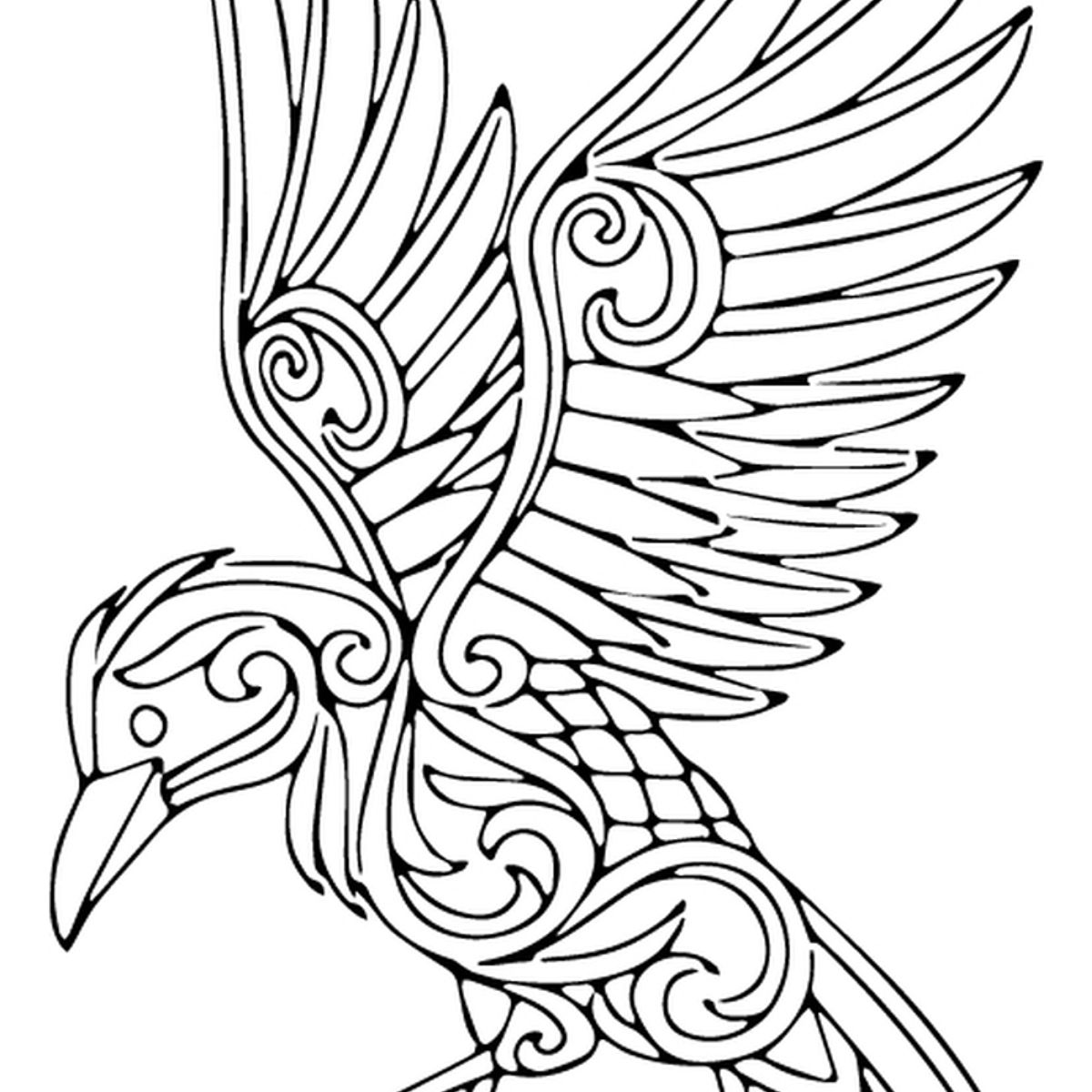 GENERICO - Decomural Tribal Crow Birds Feathers WS-35624