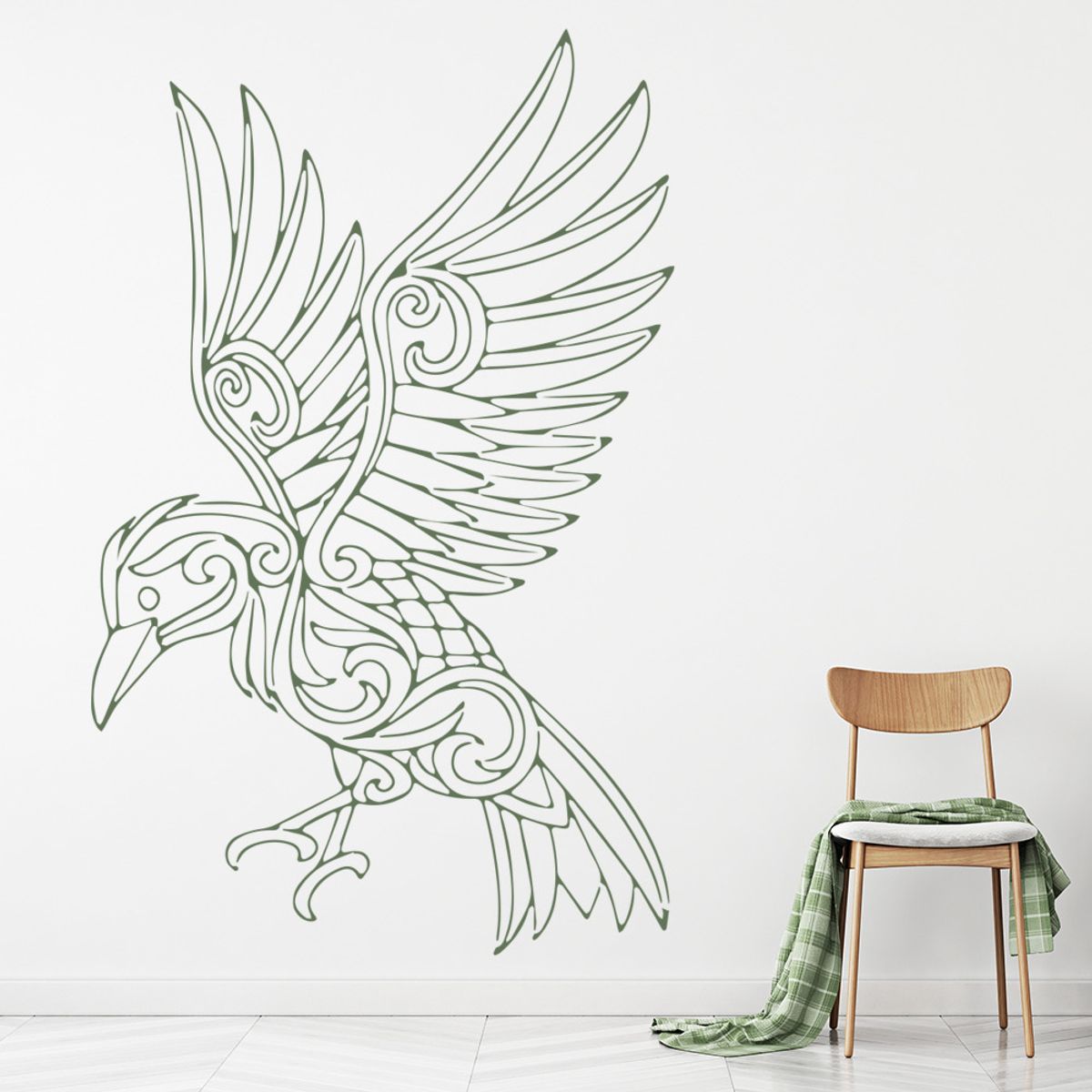 GENERICO - Decomural Tribal Crow Birds Feathers WS-35624