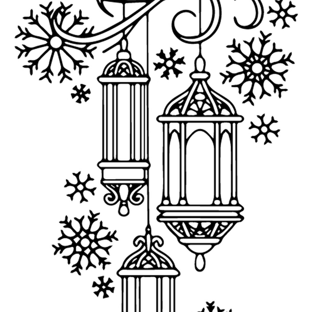 GENERICO - Decomural Christmas Lantern Xmas Snowflake WS-35631