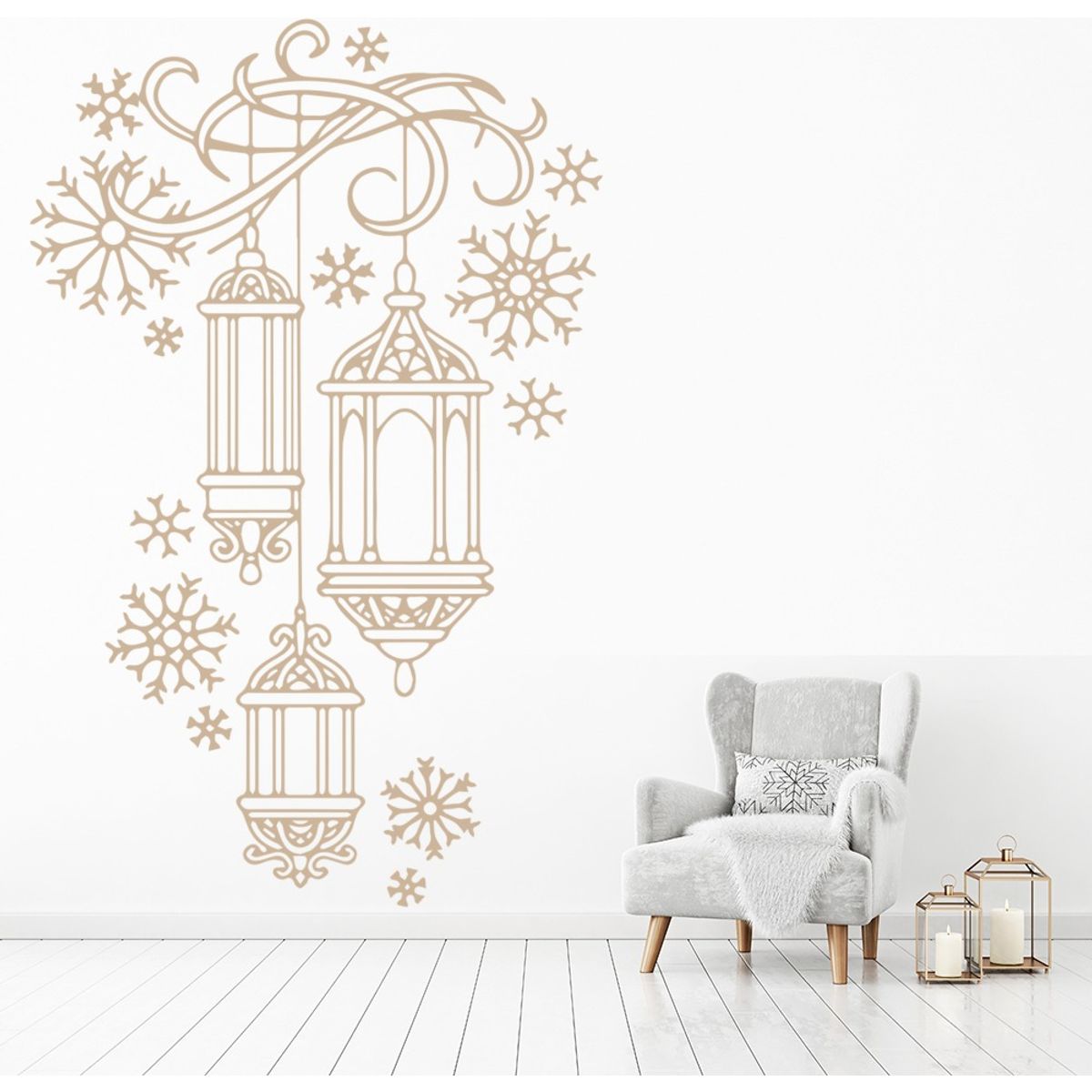 GENERICO - Decomural Christmas Lantern Xmas Snowflake WS-35631