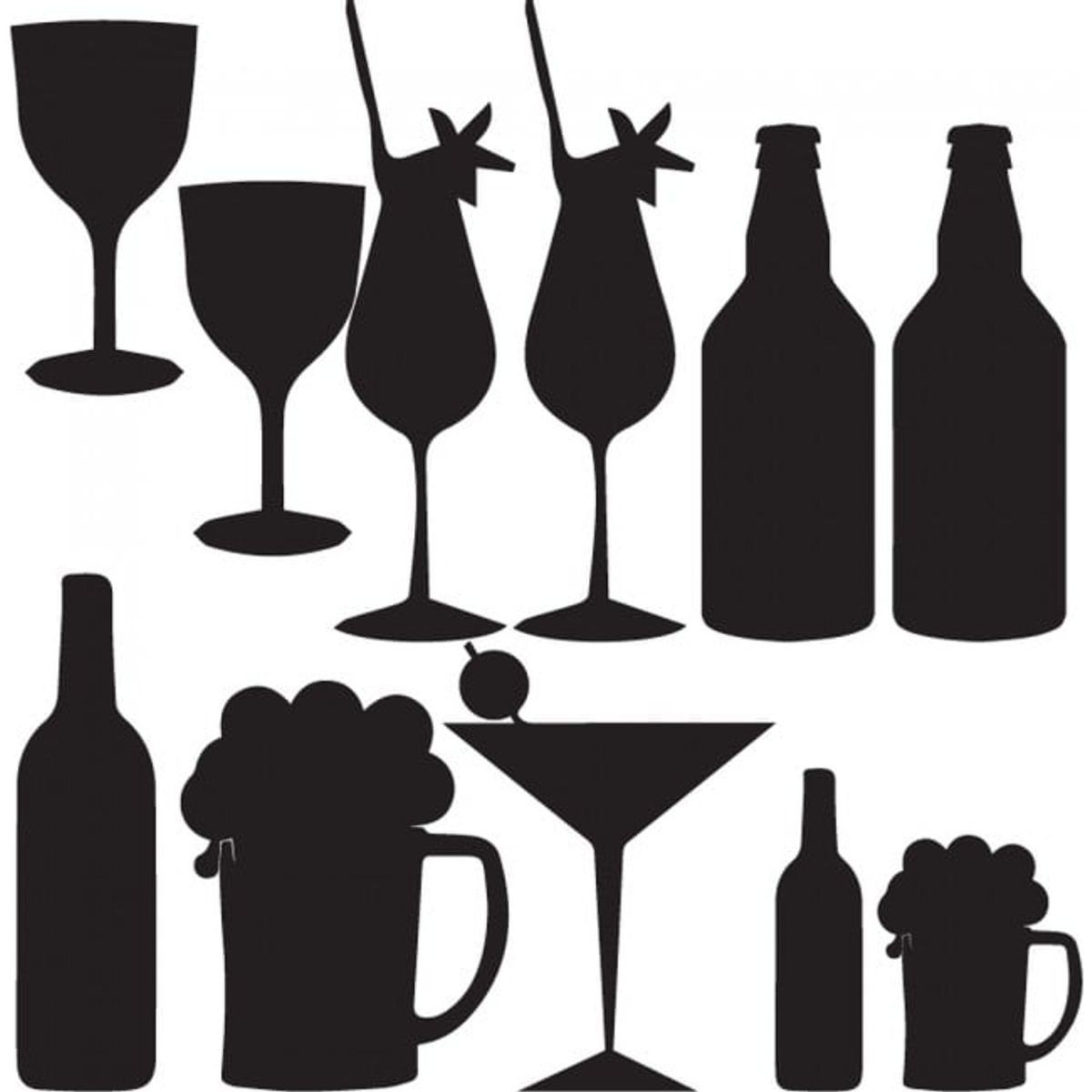 GENERICO - Decomural Bar Drinks Beer Cocktails Wine Set WS-33297