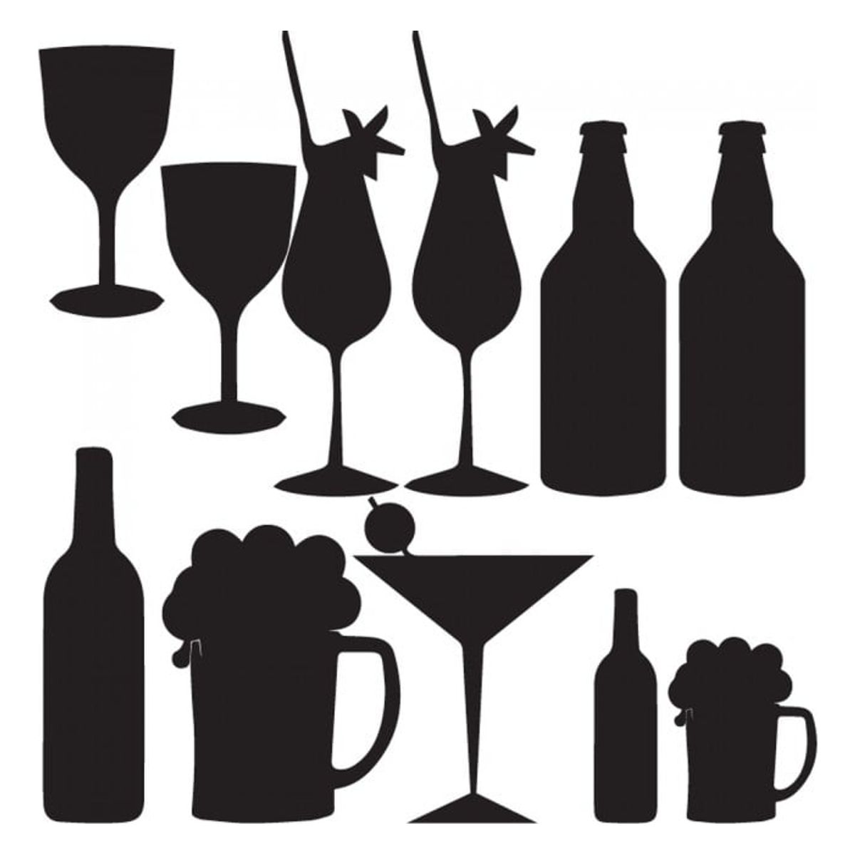 GENERICO - Decomural Bar Drinks Beer Cocktails Wine Set WS-33297