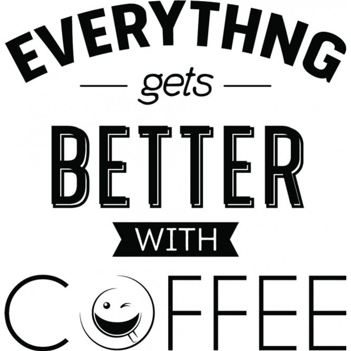 GENERICO - Decomural Everything Gets Better Coffee WS-46118