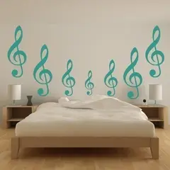 GENERICO - Decomural Treble Clef Musical Notes Pack WS-33313