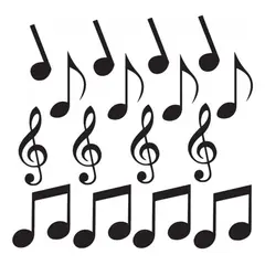 GENERICO - Decomural Music Notes Quaver Treble Clef Set WS-33316