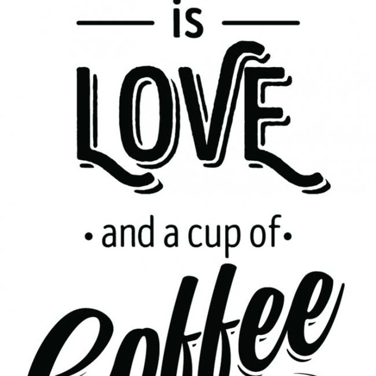 GENERICO - Decomural Love And Coffee Food Drink WS-46123