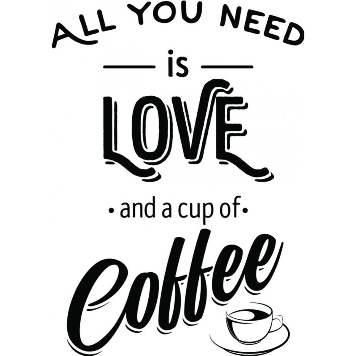 GENERICO - Decomural Love And Coffee Food Drink WS-46123