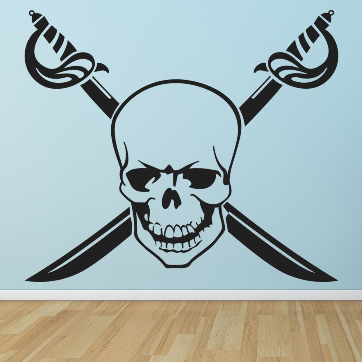 GENERICO - Decomural Pirate Skull Pirate Swords WS-35685