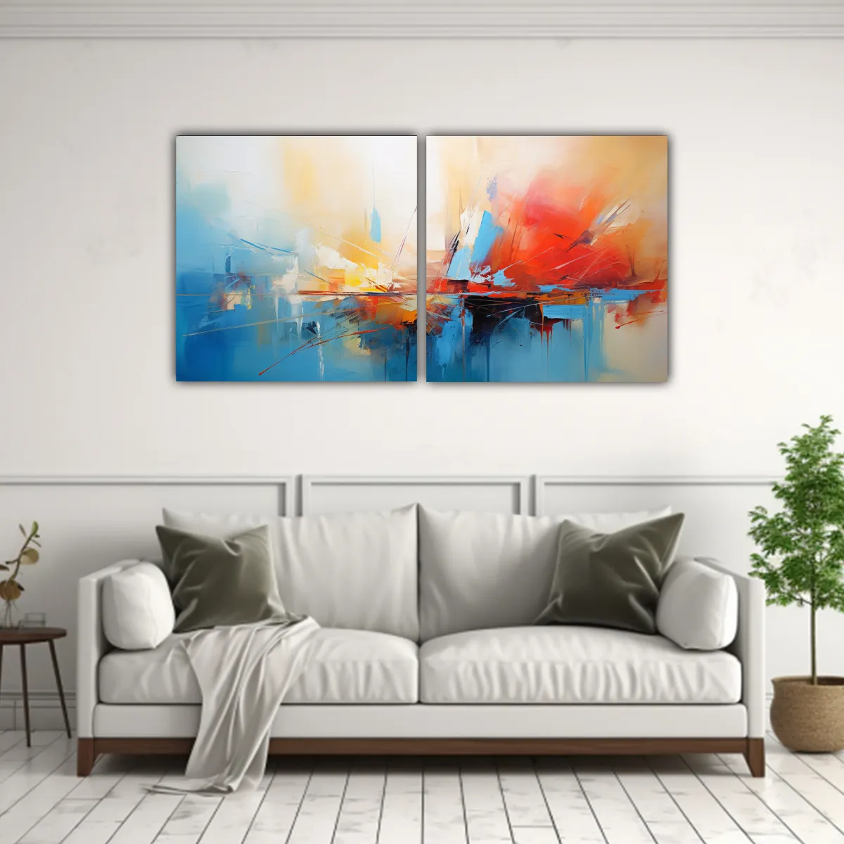 GENERICO - Cuadros Decorativos Estilo Galería Pinceladas 120x60 Cm