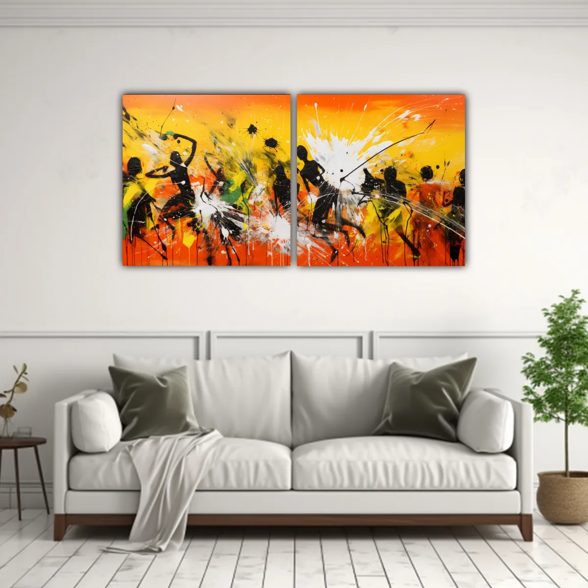 GENERICO - Pintura Abstracta Conceptual Colores Vibrantes 120x60 Cm