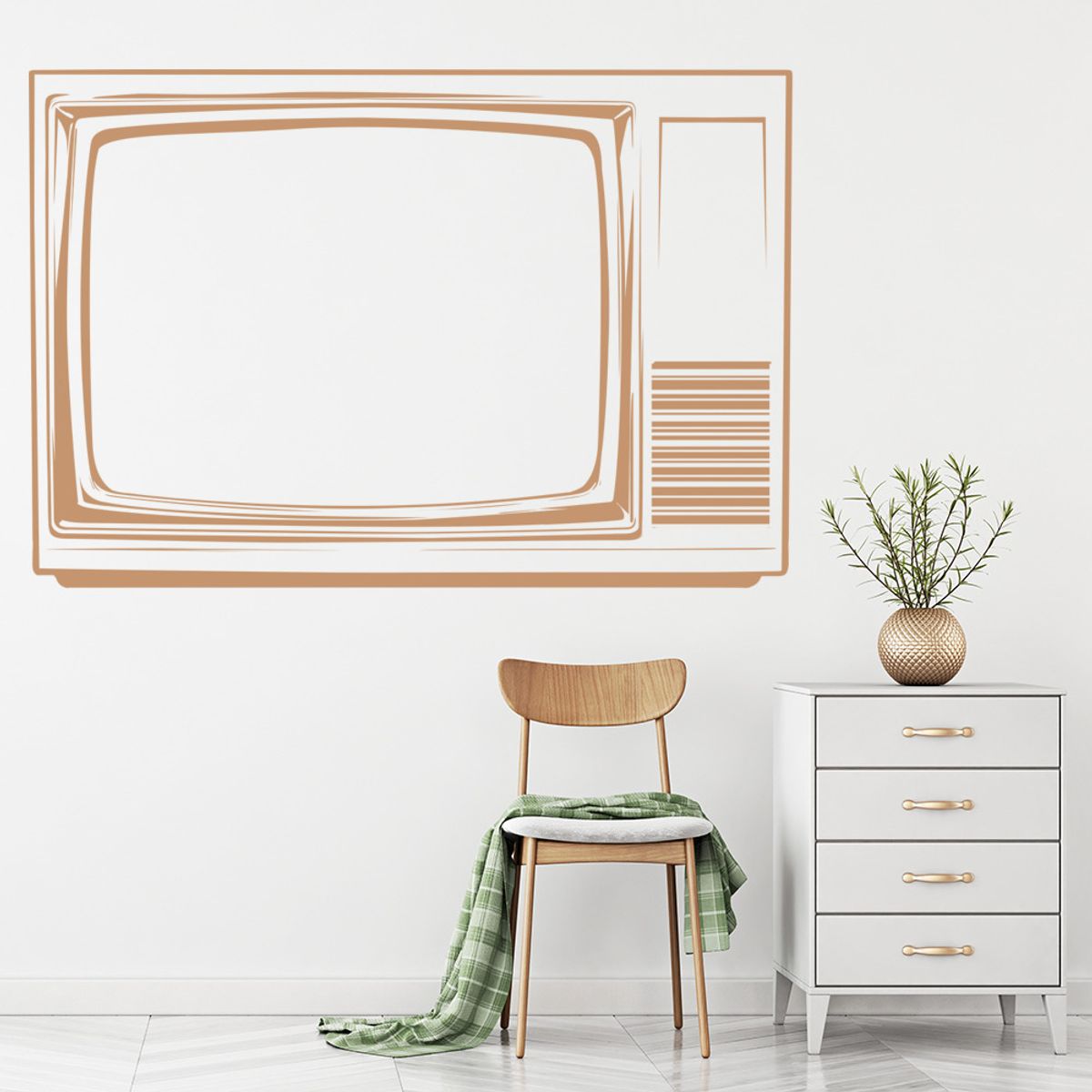 GENERICO - Decomural Vintage Tv Retro Television WS-35731