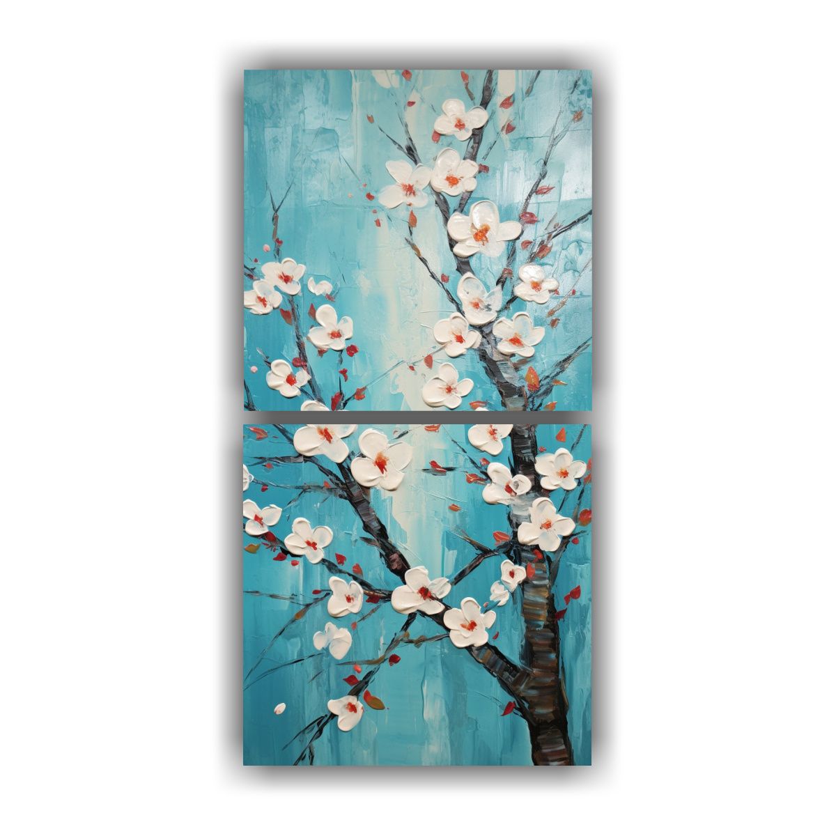 GENERICO - Pintura En Lienzo Alta Calidad De Cerezos 70x140 Cm