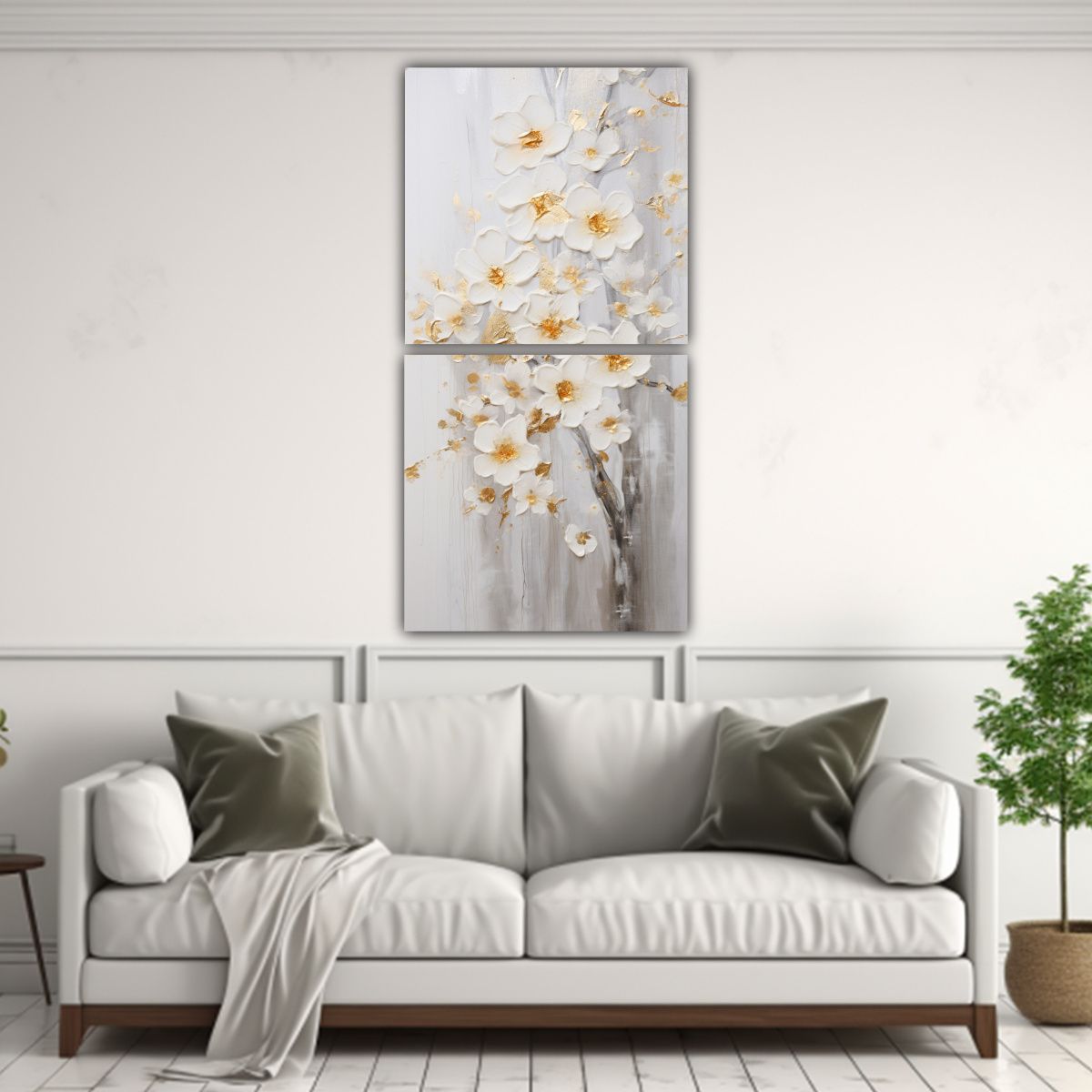 GENERICO - Set De 2 Artes Abstracción Creatividad Pintura 80x160 Cm