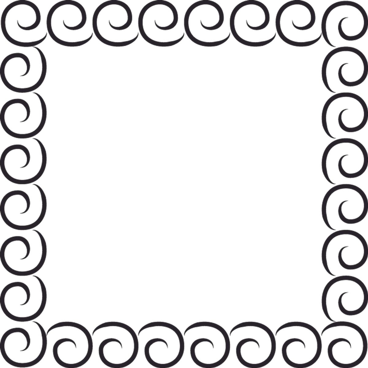 GENERICO - Decomural Spiral Pattern Ornate Frame Art WS-35860