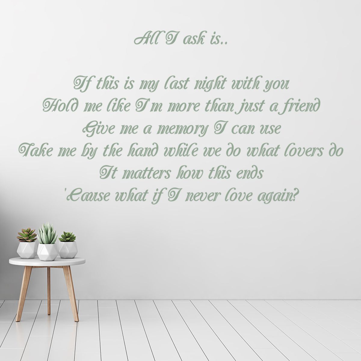 GENERICO - Decomural All I Ask Adele Song Lyrics WS-40778