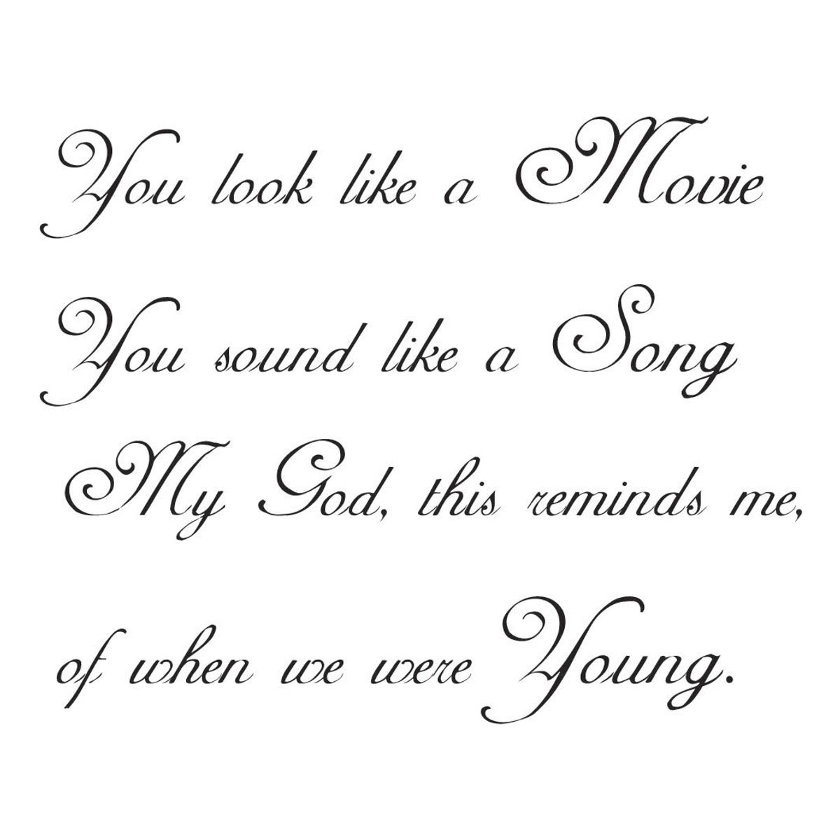 GENERICO - Decomural When We Were Young Adele 25 Song Lyrics WS-40783