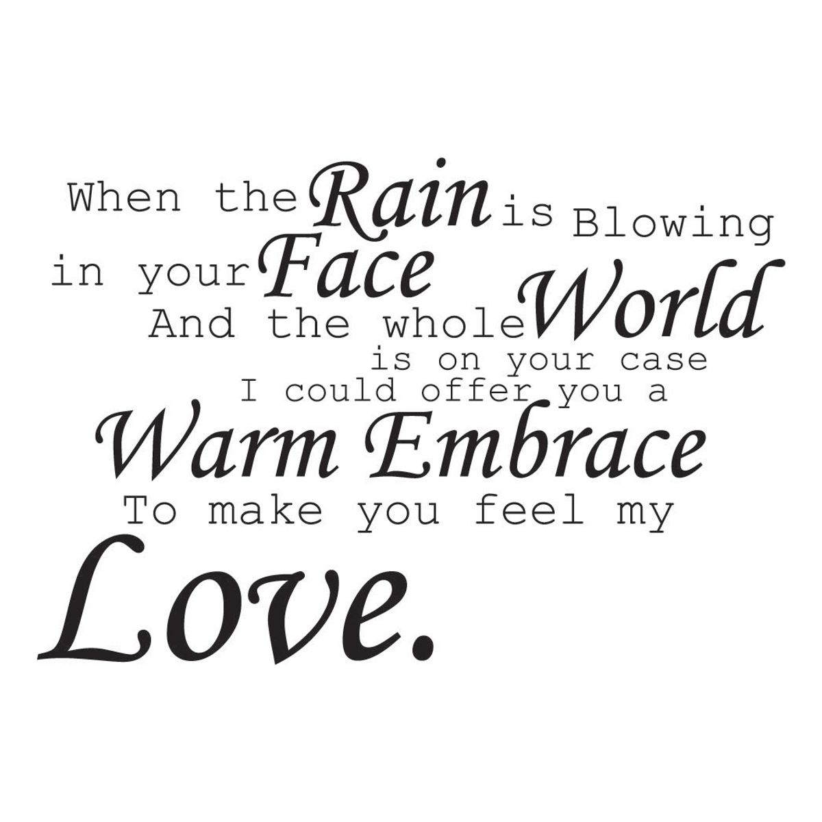 GENERICO - Decomural Make You Feel My Love Adele Song Lyrics WS-40786