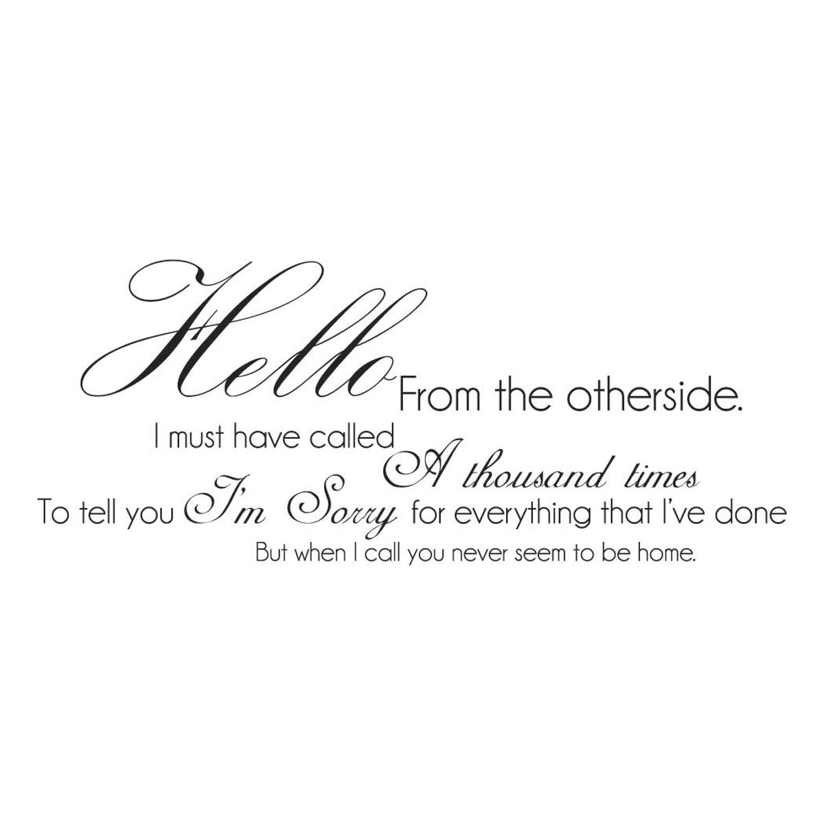 GENERICO - Decomural Hello From The Other Side Adele 25 WS-40787