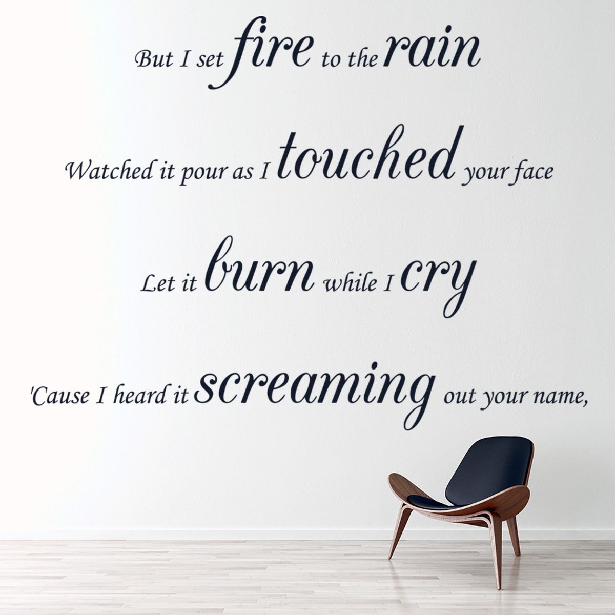 GENERICO - Decomural Set Fire To The Rain Adele Song Lyrics WS-40789