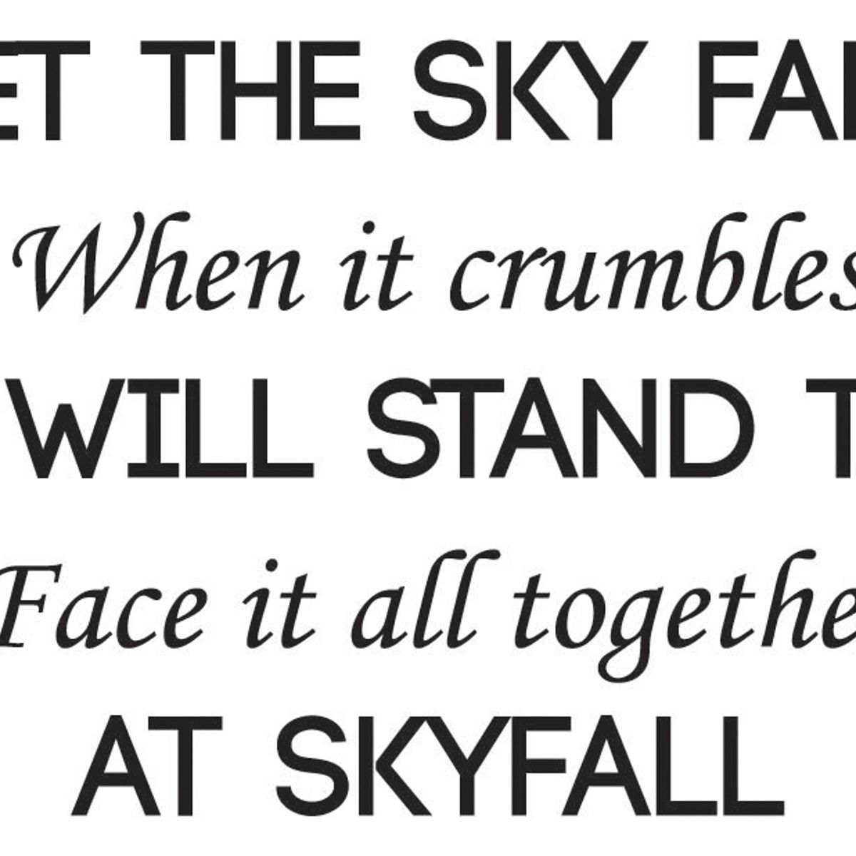 GENERICO - Decomural Adele Skyfall James Bond Song Lyrics WS-40791