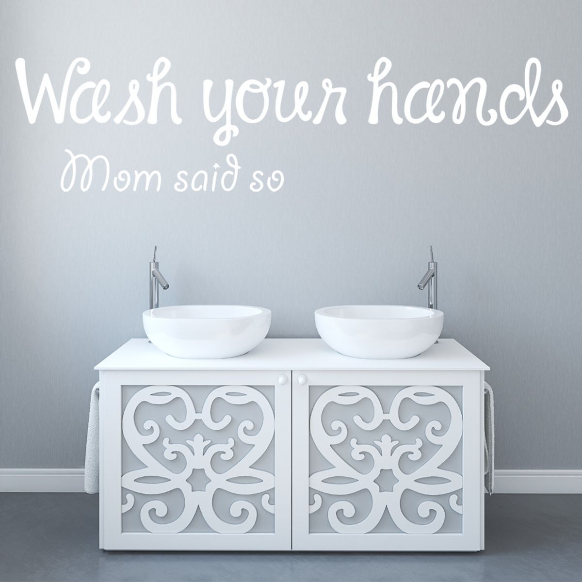 GENERICO - Decomural Wash Your Hands Bathroom WS-40795
