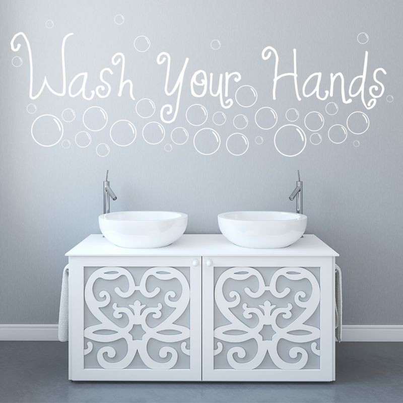 GENERICO - Decomural Wash Your Hands Bathroom WS-40800