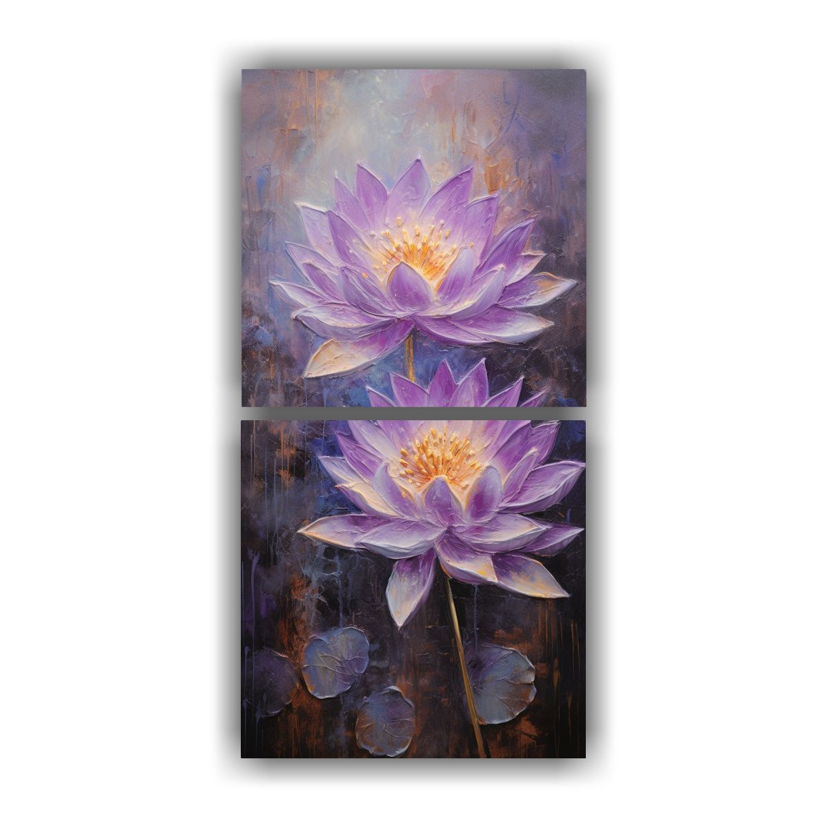 GENERICO - Pintura Innovadora En Lienzo Loto Púrpura En El 80x160 Cm