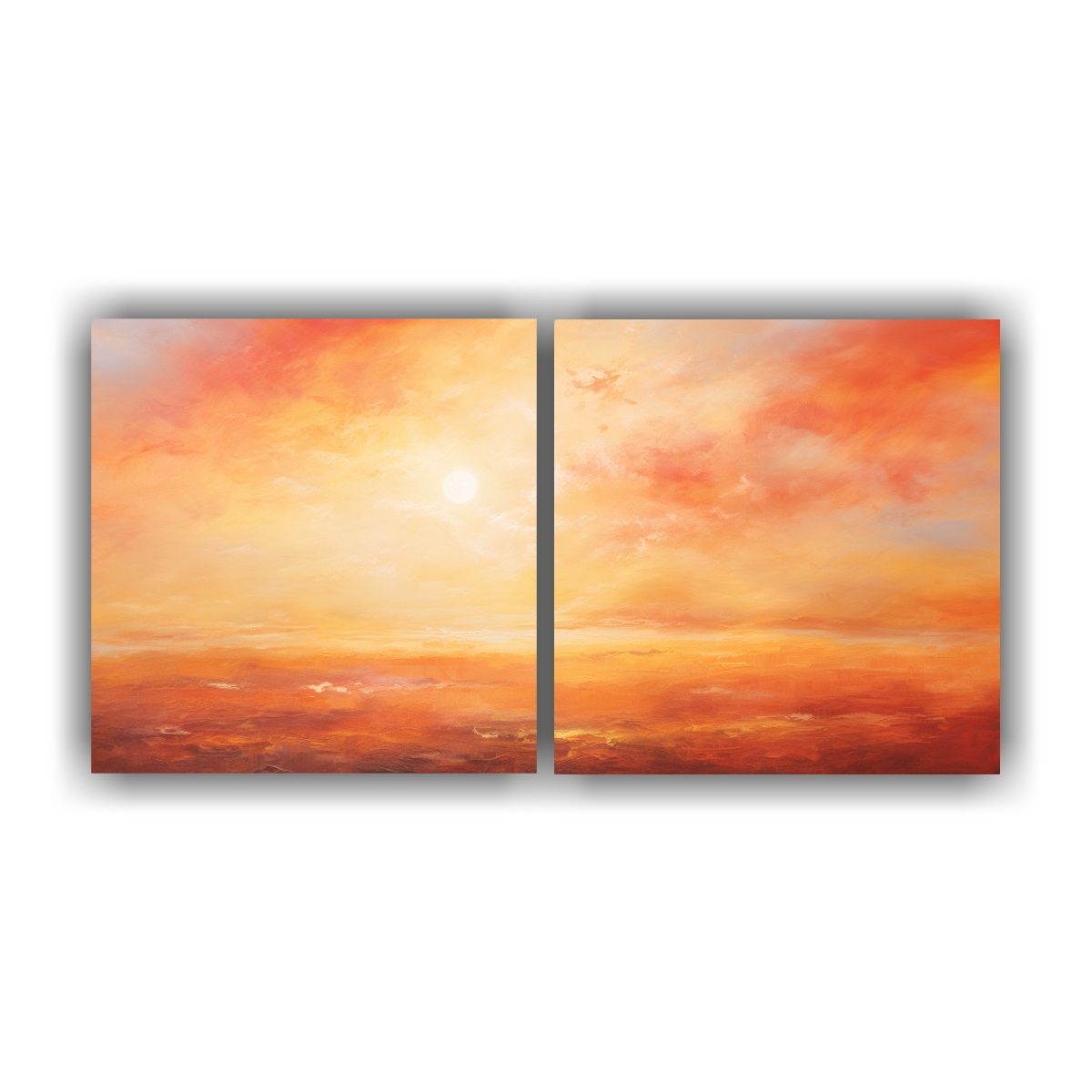 GENERICO - Díptico Expresión Temática Abstracta Fusión 120x60 Cm