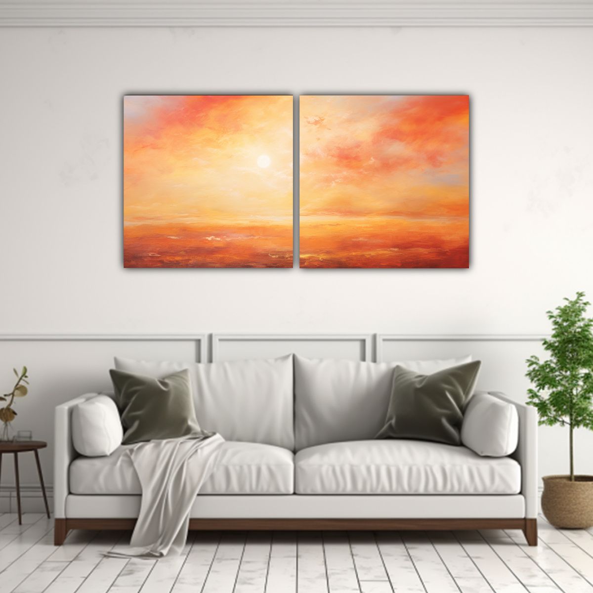 GENERICO - Díptico Expresión Temática Abstracta Fusión 120x60 Cm