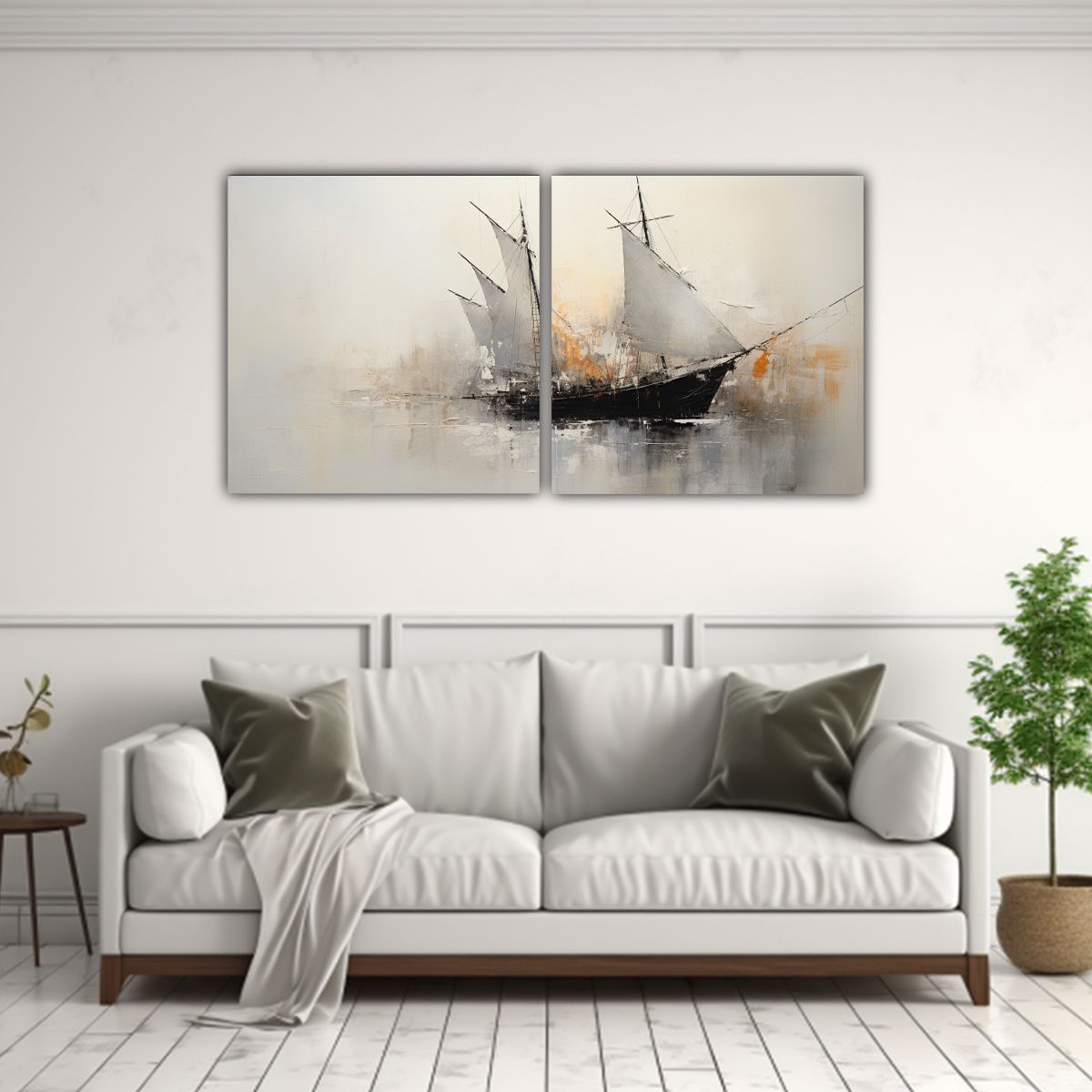 GENERICO - Díptico De Personalidad En Forma Pintura 140x70 Cm