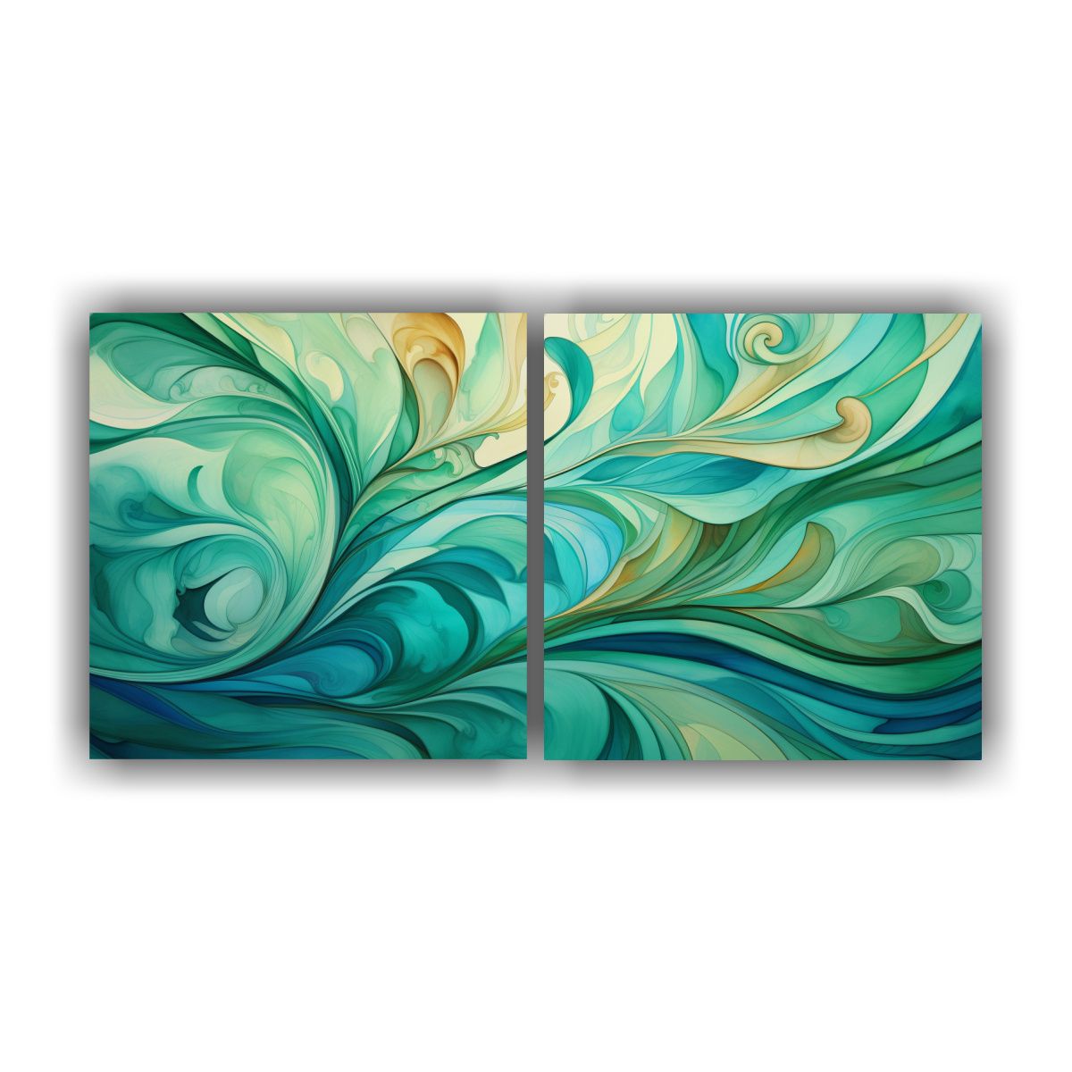 GENERICO - Pinturas Abstractas En Lienzo Que Fusionan El 140x70 Cm