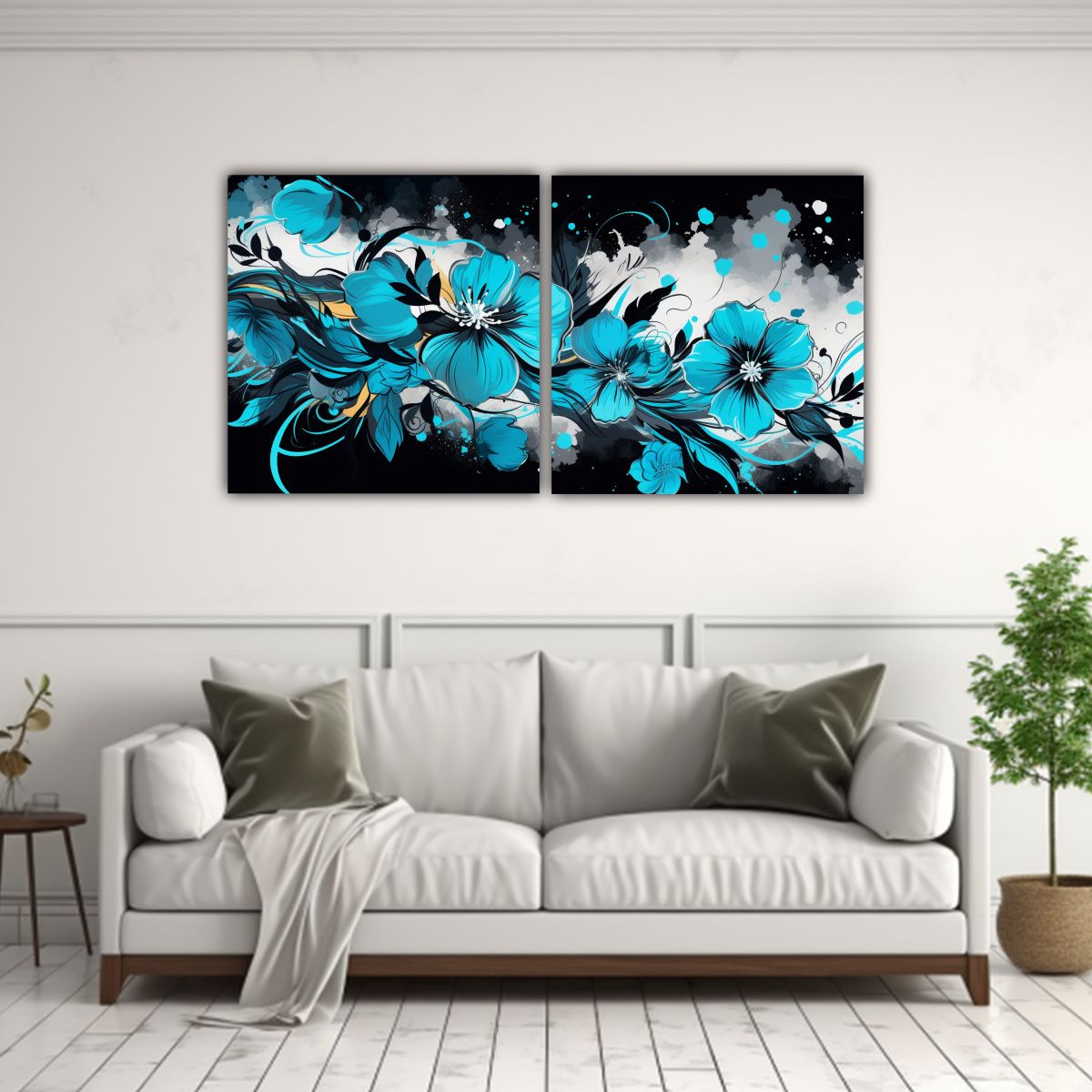 GENERICO - Conjunto De Pinturas Decorativas En Bastidor Con 120x60 Cm