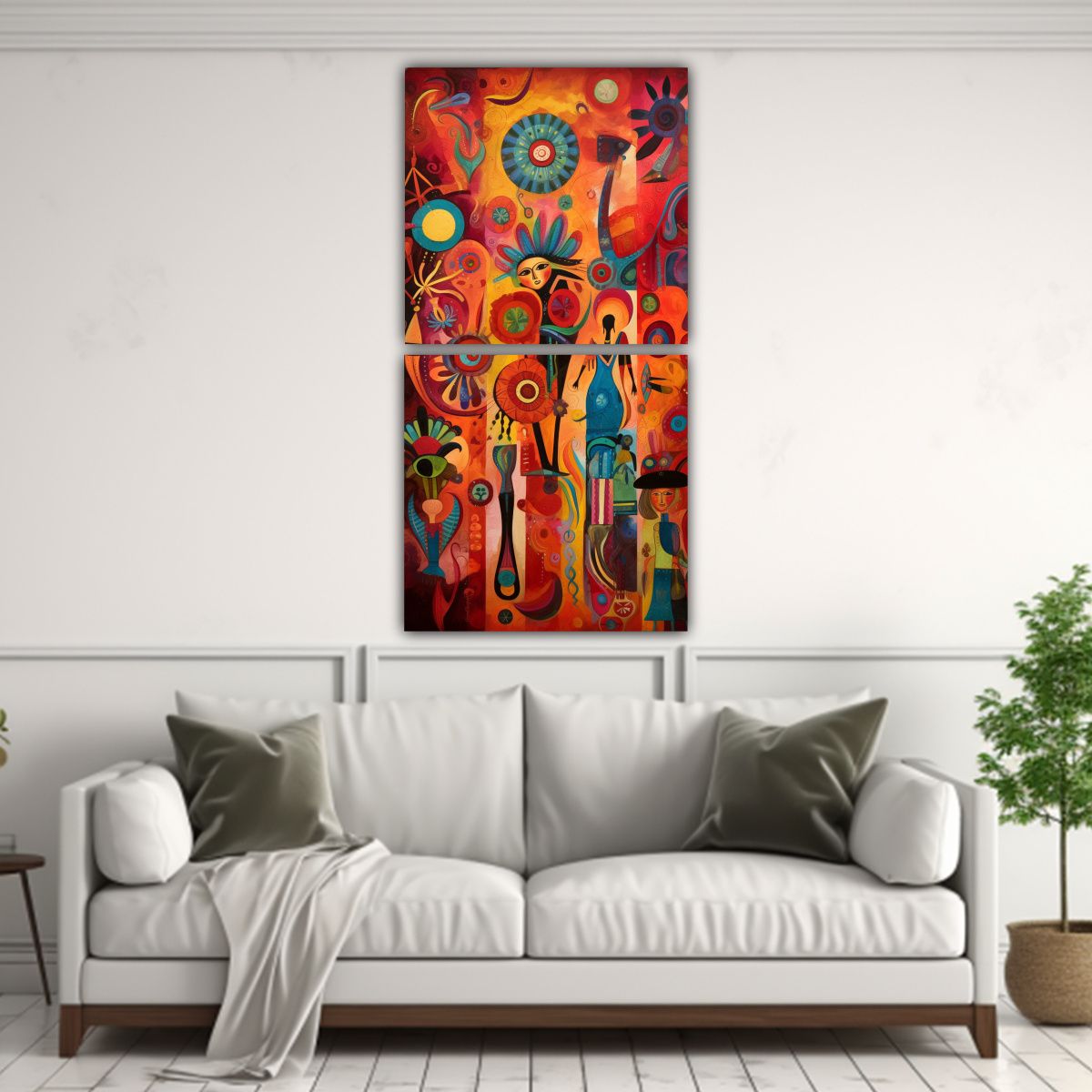 GENERICO - Lienzos Finas Lineas Bonito Abstracto 70x140 Cm