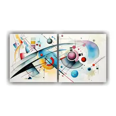 GENERICO - Cuadros Cuadro Duradero Acuarela Abstracta 140x70 Cm